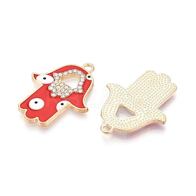 Alloy Rhinestone & Enamel Pendants PALLOY-T092-11-1