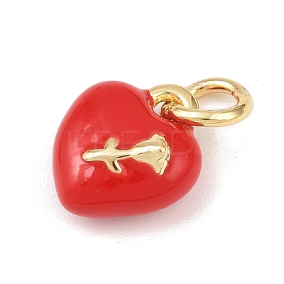 Brass Enamel Charms KK-P339-25G-02-1