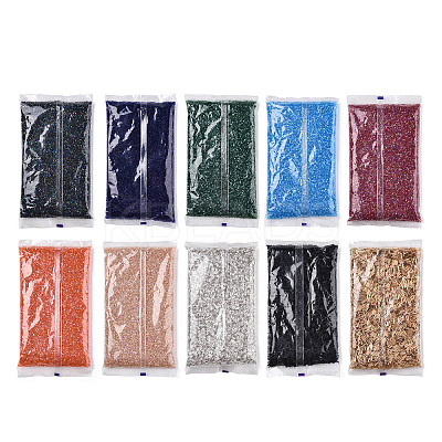 FGB Mixed Grade A Glass Bugle Beads & Hexagon Two Cut Beads GLAA-N001-01-1