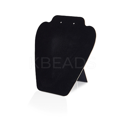 Velvet & Wood Jewelry Nceklace Display Stands NDIS-WH20005-01-1