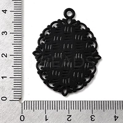 Electrophoresis Alloy Oval Pendant Cabochon Settings LS-PALLOY-Q304-50-NR-1