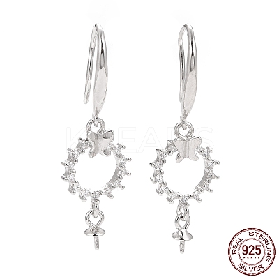 Anti-Tarnish Rhodium Plated 925 Sterling Silver Earring Hooks LS-STER-D035-37P-1