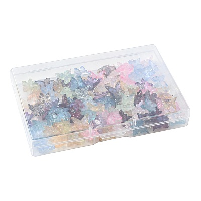 120Pcs 10 Colors Baking Paint Glass Beads DGLA-FS0001-19-1