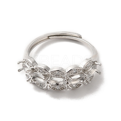 Adjustable Alloy Pad Ring Settings KK-C022-01E-P-1