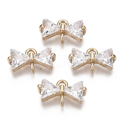 Brass Micro Pave Cubic Zirconia Links Connectors KK-R111-060-1