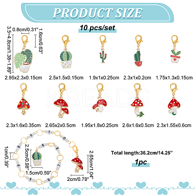 Knitting Row Counter Chains & Locking Stitch Markers Kits HJEW-AB00517-1