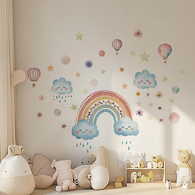 Translucent PVC Self Adhesive Wall Stickers STIC-WH0015-365-1