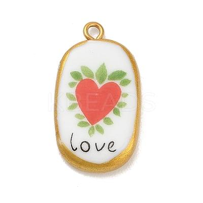 Printed Porcelain Pendants STAS-C183-03B-02-1