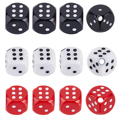 120Pcs 3 Colors Acrylic Beads OACR-SC0002-65-1