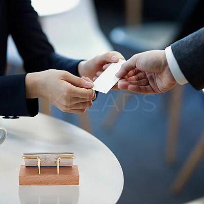 Wood Business Name Card Display Base AJEW-WH0323-92-1