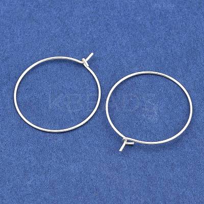925 Sterling Silver Hoop Earrings Findings STAS-P210-26S-02-1