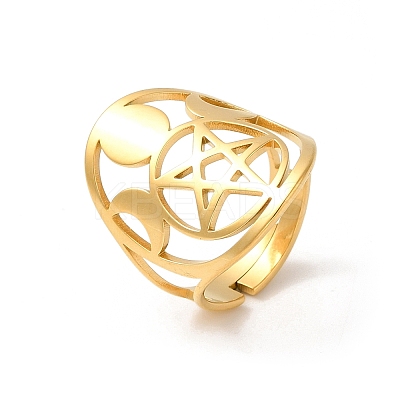 304 Stainless Steel Adjustable Rings for Women RJEW-G291-01G-1