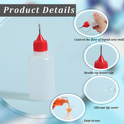 18pcs 6 colors Plastic Glue Liquid Container AJEW-GF0009-55A-1