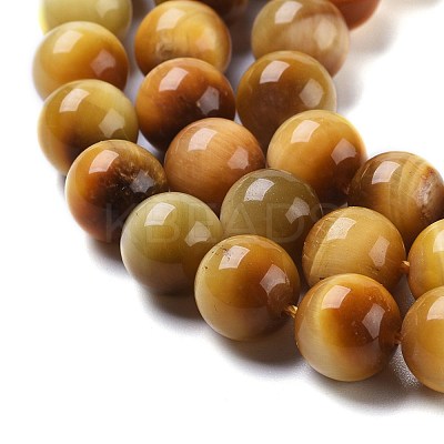 Natural Tiger Eye Beads Strands G-G099-10mm-9-1