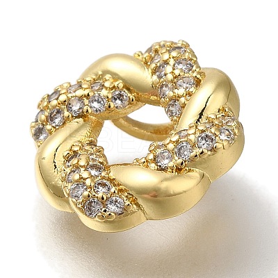 Rack Plating Brass Micro Pave Cubic Zirconia Charms KK-I720-63G-1