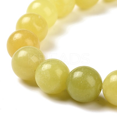 Natural Lemon Quartz Beaded Stretch Bracelets BJEW-S128-15-1
