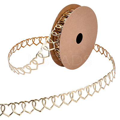 Polyester Heart Ribbon DIY-WH20048-086D-1