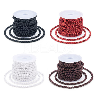4 Rolls 4 Colors Polyester Cord OCOR-TA0002-63B-1