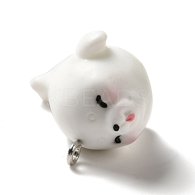Marine Series Opaque Resin Pendants RESI-E031-02P-15-1