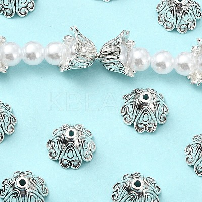 50Pcs Tibetan Style Alloy Bead Caps FIND-YW0009-12-1