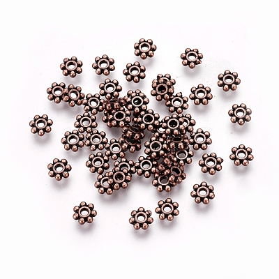 Tibetan Style Alloy Daisy Spacer Beads K096C061-1