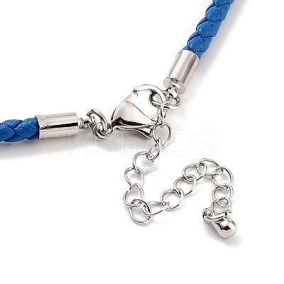 Braided Round Imitation Leather Bracelets Making BJEW-H610-01P-15-1