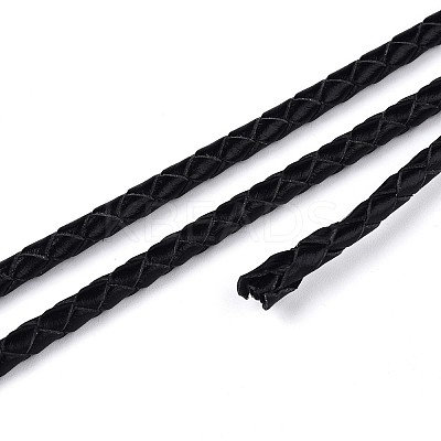 Hollow Braided Cowhide Leather Cord NWIR-ZX002-01E-1