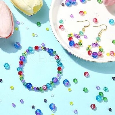 8 Styles Glass Beads Strands EGLA-YW0003-85-1