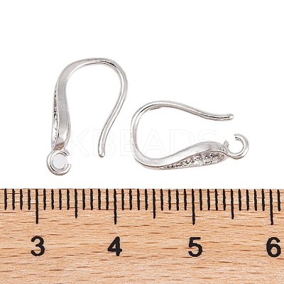 Rack Plating Brass Cubic Zirconia Earring Hooks KK-S374-05P-02-1