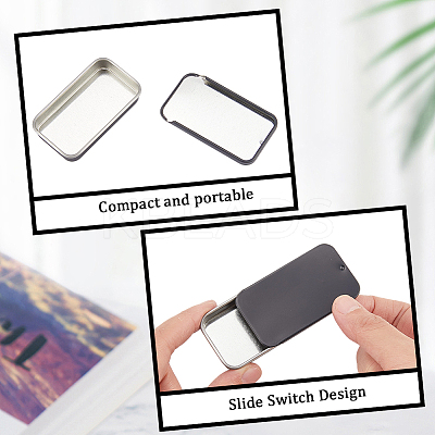 9Pcs 3 Colors Slide Top Tinplate Trinket Storage Boxes CON-CP0001-016D-1