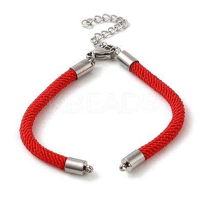 Milan Cord & 304 Stainless Steel Bracelets Making MAK-H004-01B-P02-1