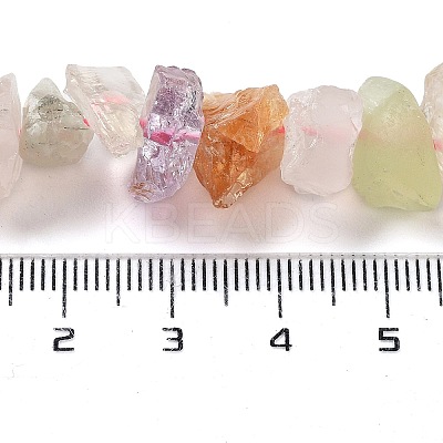 Raw Rough Natural Amethyst & Rose Quartz & Quartz Crystal & Citrine Beads Strands G-P528-A18-01-1