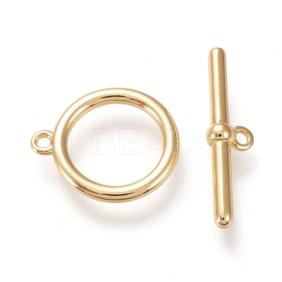 Brass Toggle Clasps KK-F820-07G-1