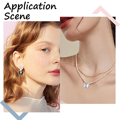 24Pcs 12 Styles Brass with Glass Pendants KK-SC0003-59-1