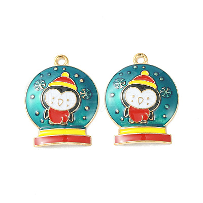 Christmas Alloy Enamel Pendants ENAM-D047-07G-01-1