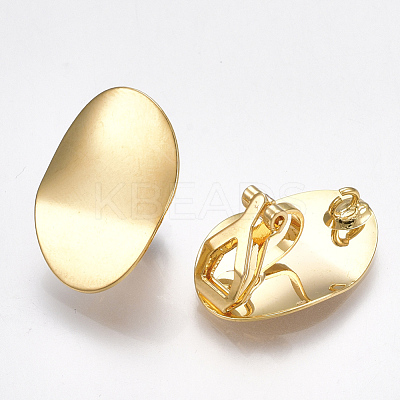 Brass Clip-on Earring Findings KK-T038-246G-1