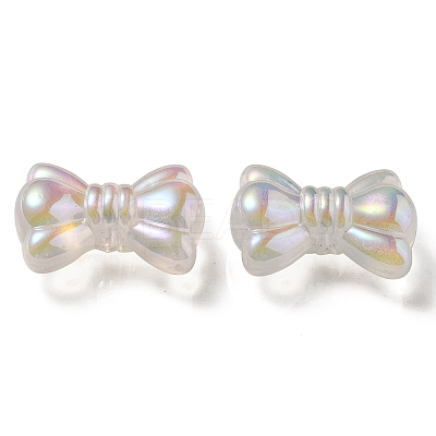 UV Plating Luminous Transparent Acrylic Beads OACR-P010-08E-1