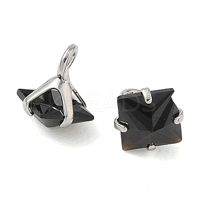 Brass Pave Cubic Zirconia Charms CU-CBABEB3-05P-1