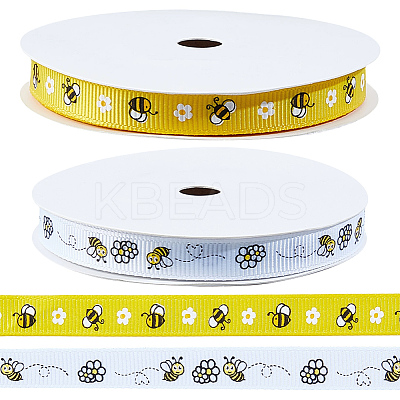 2 Rolls 2 Styless Bees Polyester Ribbon OCOR-CY0004-03-1