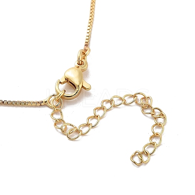 Brass Micro Pave Cubic Zirconia Letter Pendant Necklaces KK-Z069-01G-C-1