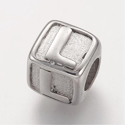 Tarnish Resistant 304 Stainless Steel European Beads STAS-E115-P-L-1