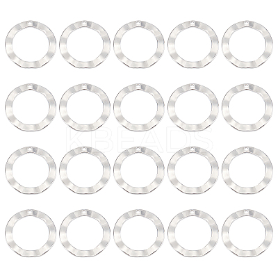 20Pcs 201 Stainless Steel Pendants STAS-UN0036-15-1