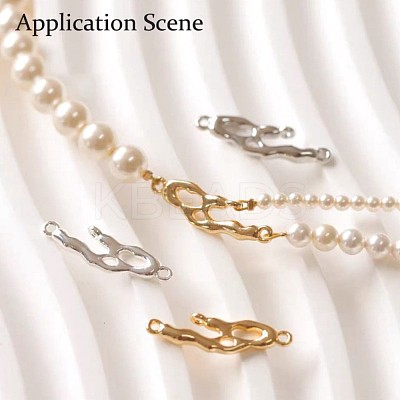 925 Sterling Silver Irregular Shaped Chandelier Component Links STER-D288-01P-1