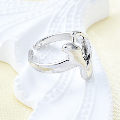 Brass Cuff Rings for Women RJEW-G347-16P-1