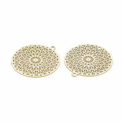 Rack Plating 201 Stainless Steel Connector Charms STAS-T057-39G-1