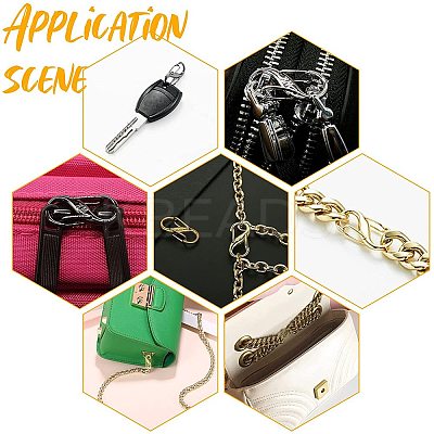 12Pcs 6 Color Alloy DIY Bags Adjustable Clasps Accessories FIND-WR0003-24-1