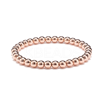 Synthetic Hematite Round Beaded Stretch Bracelet BJEW-JB08582-03-1