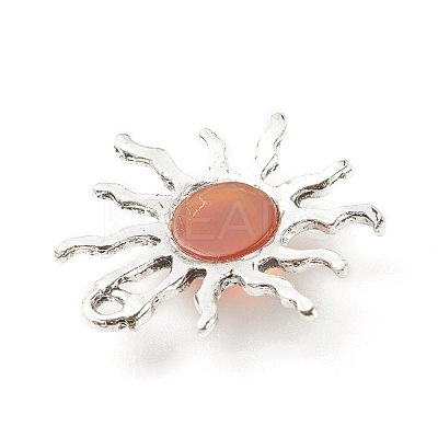 Natural Gemstone Pendants X-PALLOY-JF01354-1