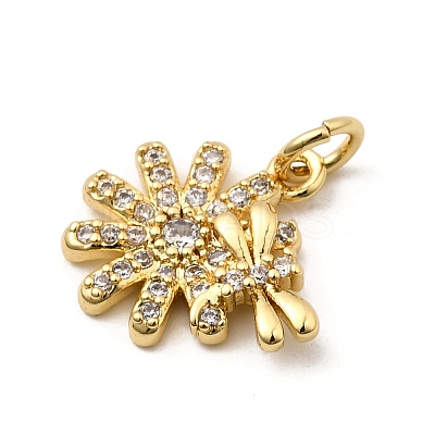 Brass Micro Pave Cubic Zirconia Pendants KK-I360-028G-1