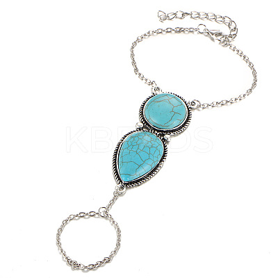 Bohemian Style Alloy Finger Ring Bracelets for Women WG85AD3-01-1